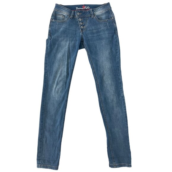Buena Vista Malibu Asymmetric Button‎ Fly Slim Fit Womens Stretch Jeans Size XS - Picture 1 of 7